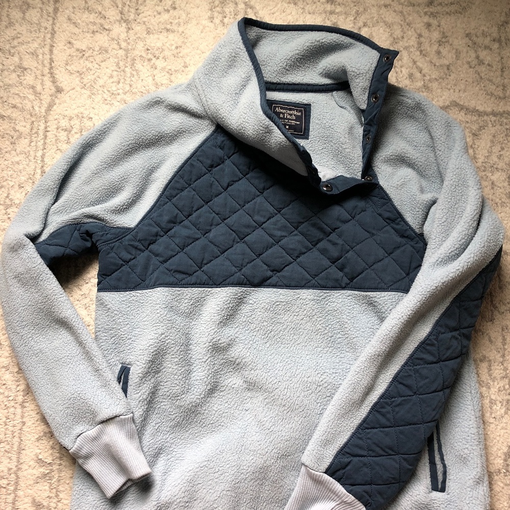 Asymmetrical Snap-Up Fleece- Abercrombie and Fitch